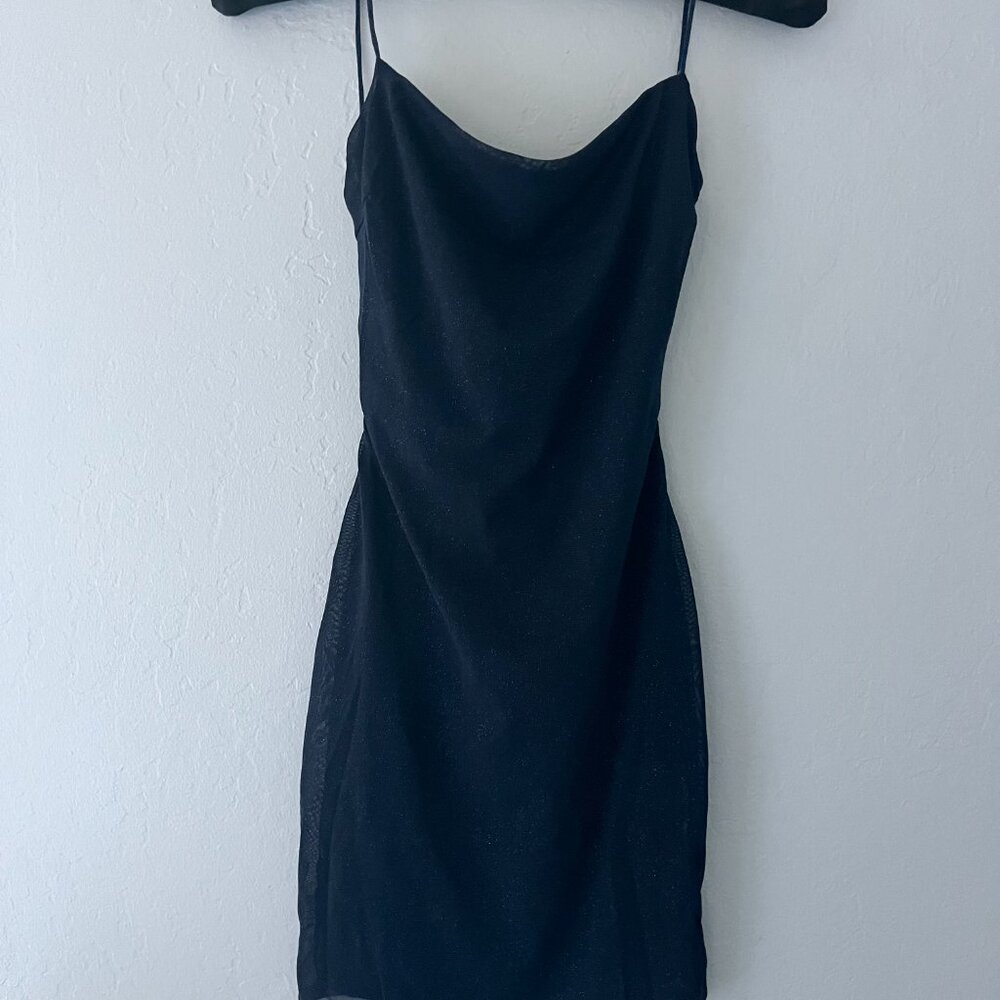 Misty Rose Blue Shimmering Homecoming Dress